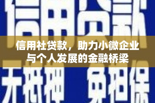 石家庄信用社贷款，助力小微企业与个人发展的金融桥梁