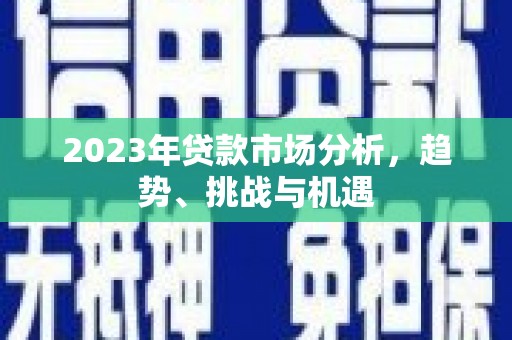 石家庄2023年贷款市场分析，趋势、挑战与机遇