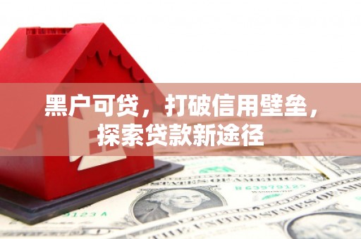 石家庄黑户可贷，打破信用壁垒，探索贷款新途径