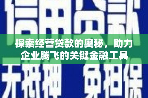 石家庄探索经营贷款的奥秘，助力企业腾飞的关键金融工具