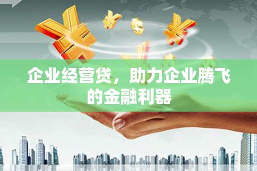 石家庄企业经营贷，助力企业腾飞的金融利器