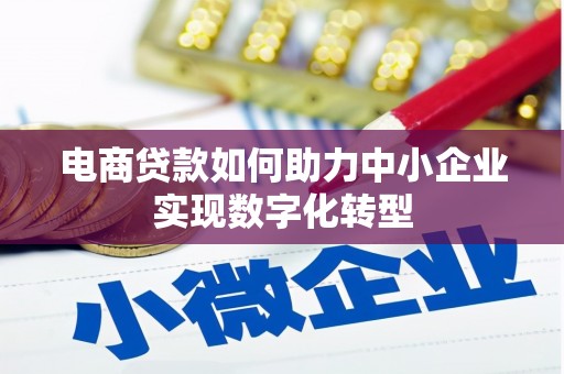 石家庄电商贷款如何助力中小企业实现数字化转型