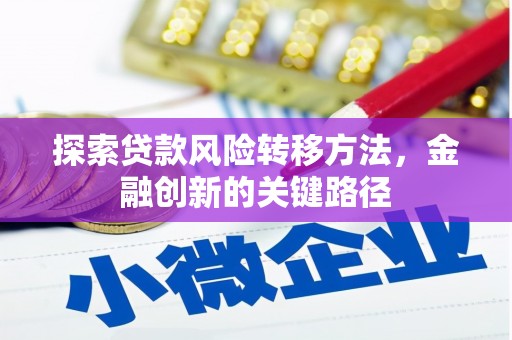石家庄探索贷款风险转移方法，金融创新的关键路径