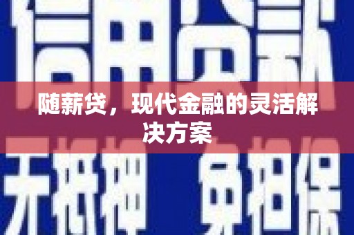 石家庄随薪贷，现代金融的灵活解决方案