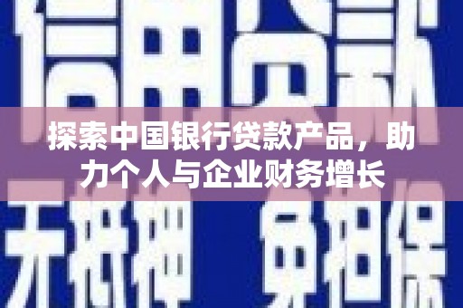 石家庄探索中国银行贷款产品，助力个人与企业财务增长