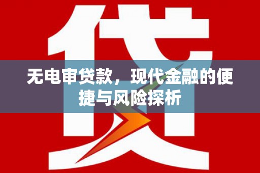 石家庄无电审贷款，现代金融的便捷与风险探析