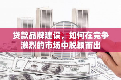 石家庄贷款品牌建设，如何在竞争激烈的市场中脱颖而出