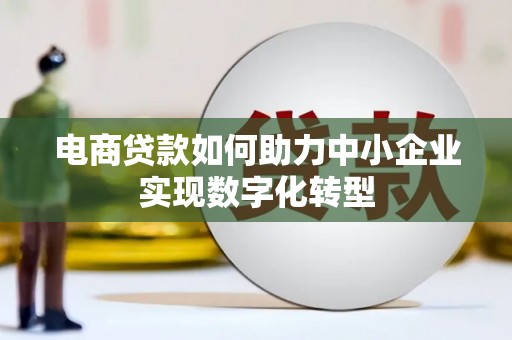 石家庄电商贷款如何助力中小企业实现数字化转型