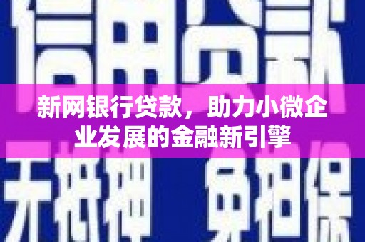 石家庄新网银行贷款，助力小微企业发展的金融新引擎