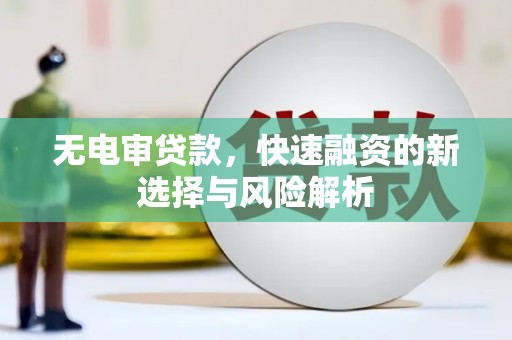 石家庄无电审贷款，快速融资的新选择与风险解析