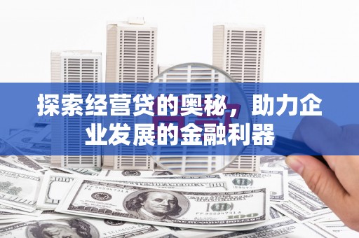 石家庄探索经营贷的奥秘，助力企业发展的金融利器