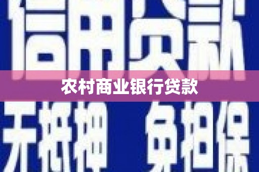 石家庄农村商业银行贷款
