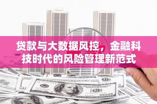 石家庄贷款与大数据风控，金融科技时代的风险管理新范式