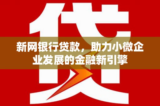 石家庄新网银行贷款，助力小微企业发展的金融新引擎