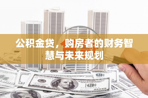 石家庄公积金贷，购房者的财务智慧与未来规划