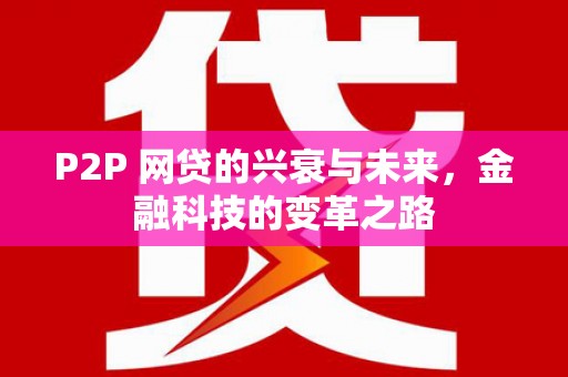 石家庄P2P 网贷的兴衰与未来，金融科技的变革之路