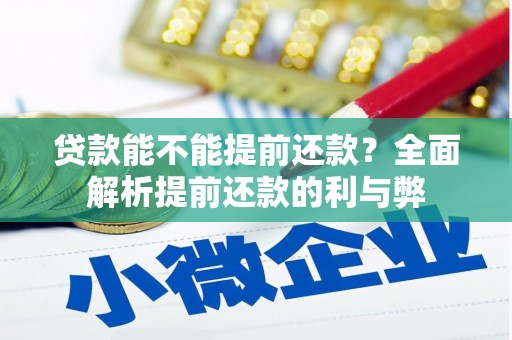 石家庄贷款能不能提前还款？全面解析提前还款的利与弊