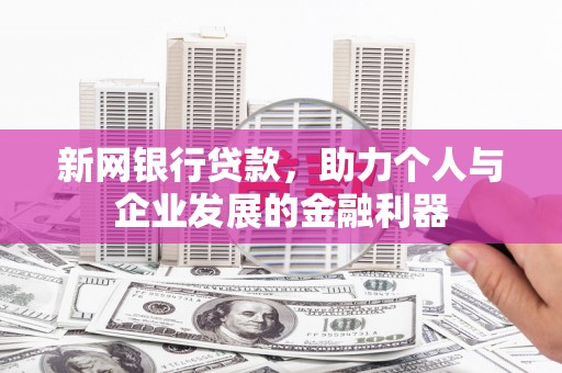石家庄新网银行贷款，助力个人与企业发展的金融利器