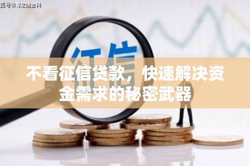 石家庄不看征信贷款，快速解决资金需求的秘密武器
