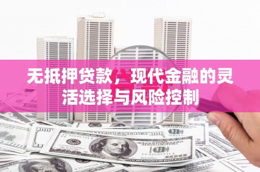 石家庄无抵押贷款，现代金融的灵活选择与风险控制