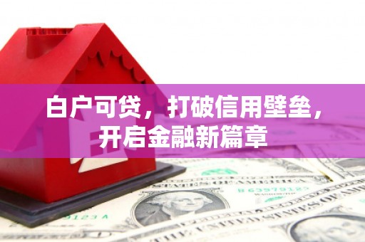 石家庄白户可贷，打破信用壁垒，开启金融新篇章