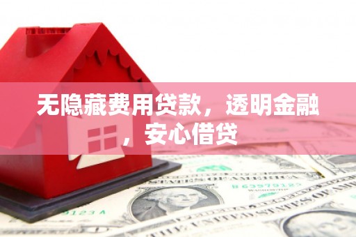 石家庄无隐藏费用贷款，透明金融，安心借贷