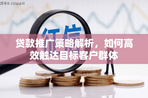 石家庄贷款推广策略解析，如何高效触达目标客户群体