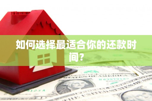石家庄如何选择最适合你的还款时间？