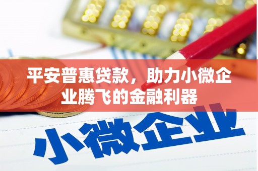 石家庄平安普惠贷款，助力小微企业腾飞的金融利器