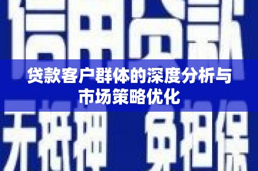 石家庄贷款客户群体的深度分析与市场策略优化