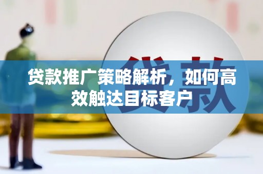 石家庄贷款推广策略解析，如何高效触达目标客户