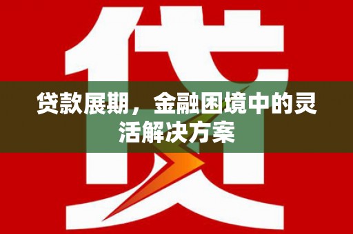 石家庄贷款展期，金融困境中的灵活解决方案