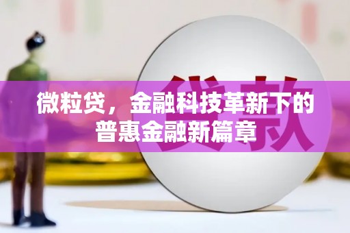 石家庄微粒贷，金融科技革新下的普惠金融新篇章