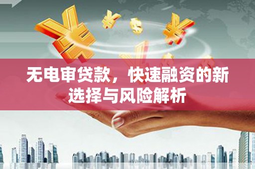石家庄无电审贷款，快速融资的新选择与风险解析