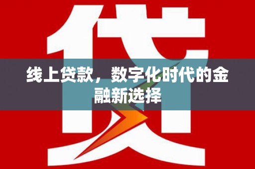 石家庄线上贷款，数字化时代的金融新选择