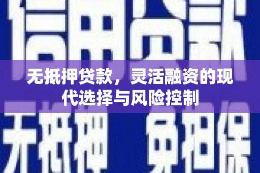 石家庄无抵押贷款，灵活融资的现代选择与风险控制