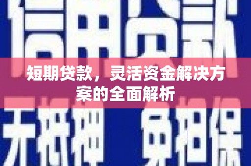 石家庄短期贷款，灵活资金解决方案的全面解析