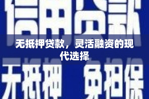 石家庄无抵押贷款，灵活融资的现代选择