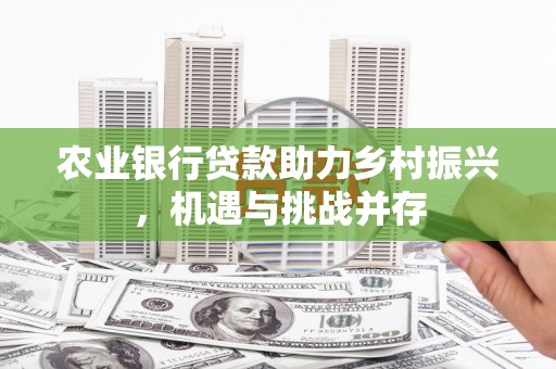 石家庄农业银行贷款助力乡村振兴，机遇与挑战并存