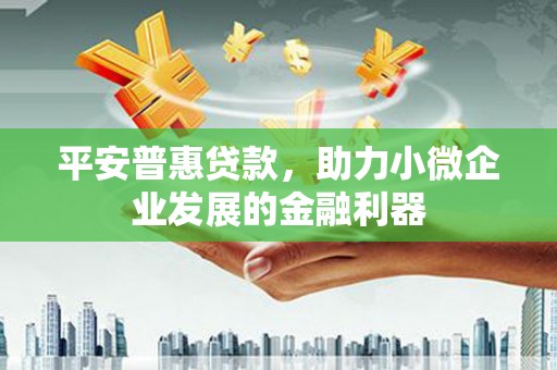 石家庄平安普惠贷款，助力小微企业发展的金融利器