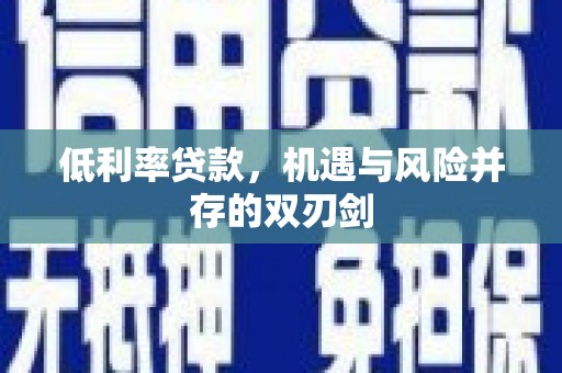 石家庄低利率贷款，机遇与风险并存的双刃剑