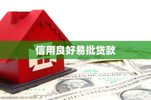 石家庄信用良好易批贷款