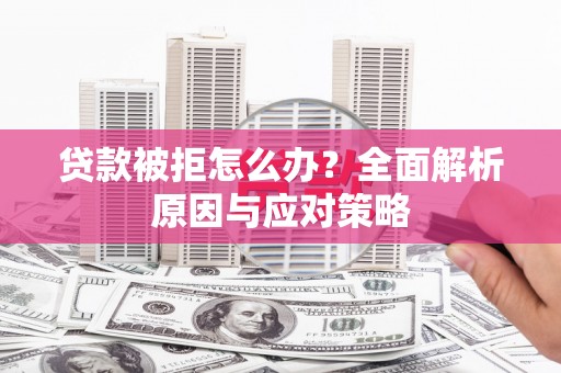 石家庄贷款被拒怎么办？全面解析原因与应对策略