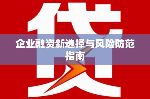 石家庄企业融资新选择与风险防范指南