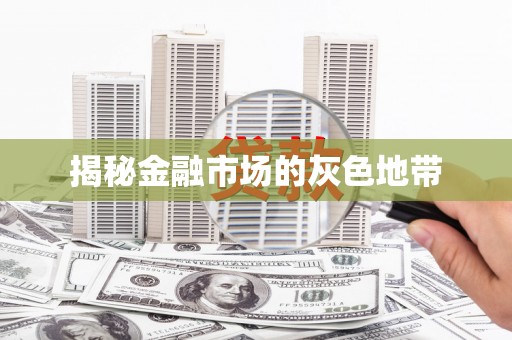 石家庄揭秘金融市场的灰色地带