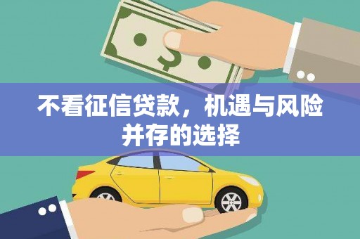 石家庄不看征信贷款，机遇与风险并存的选择