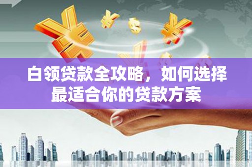 石家庄白领贷款全攻略，如何选择最适合你的贷款方案